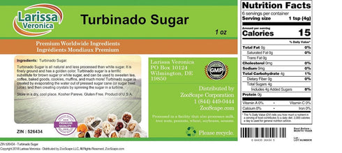 Larissa Veronica (1 oz, 526434) Turbinado Sugar ZIN: