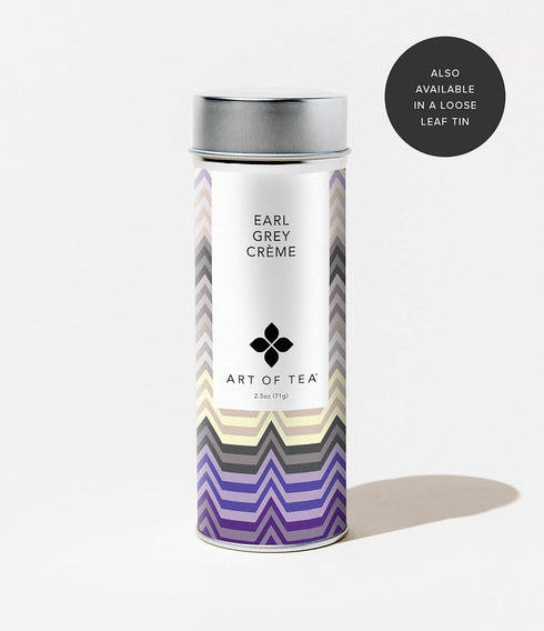 50 Count Art of Tea | Organic Earl Grey Cream Tea| Pyramid Tea Bag Sachets