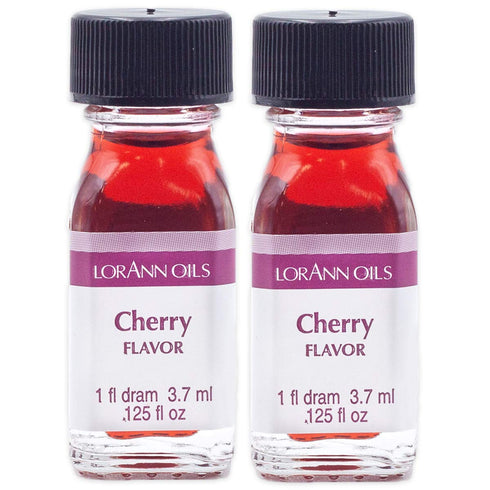 LorAnn Oils Super Strength Flavoring - Cherry, Pack of 2, 0.125 fl oz - 4X Stronger for Candy Making