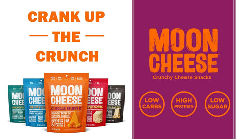 2-Ounce, 3-Pack, Moon Cheese Bites Bundle, Cheddar Believe It, Oh My Gouda & Garlickin' Parmesan, Lunch or School Snack