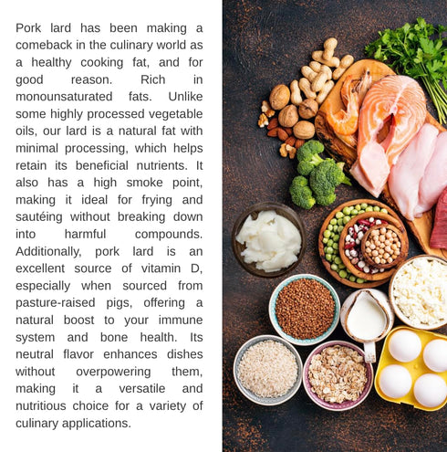 4 LBS Fully Rendered Pork Lard-Ready to Eat-All Purpose-Keto-Paleo Friendly