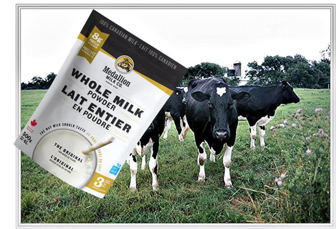 Medallion 500g Brand Whole Milk Powder - Dried Milk from Canada, Free of Antibiotics, No rbST or rBGH