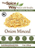 The Spice Way Minced Onion, 8 oz, Bulk Dehydrated Onion Flakes, Coarse than Powder or Granules