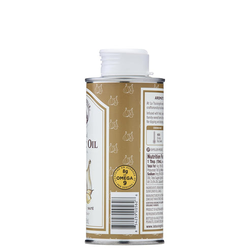 8.45 Oz La Tourangelle, Garlic Oil, High Oleic Oil for Cooking Pastas, Salad Dressings, Drizzle on Popcorn