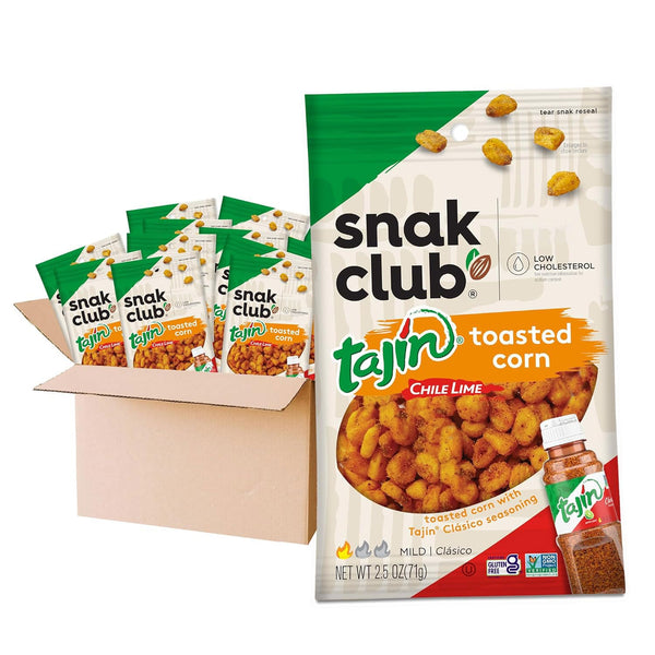Snak Club Toasted Corn, Tajin Clsico Chili & Lime Flavor, Crunchy, Flavorful