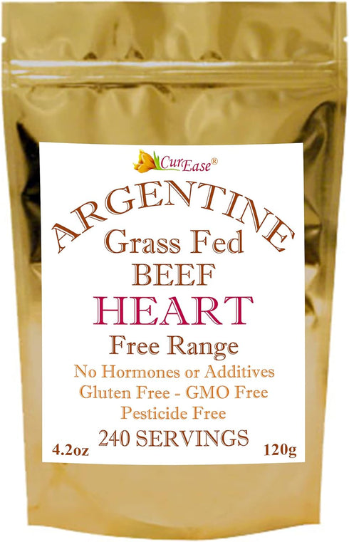 CurEase Beef Heart Powder from Argentine Bovine (Beef) 4.2 oz Bag
