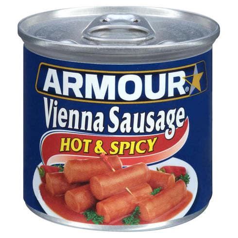 Generic Vienna Sausage Hot and Spicy 4.6 oz cans (Pack of 12)