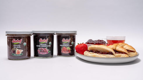'-13 oz Sadaf Organic Fig Jam - Jelly made from organic figs - Organic jam fig spread - Fig preserves - Fruit spread