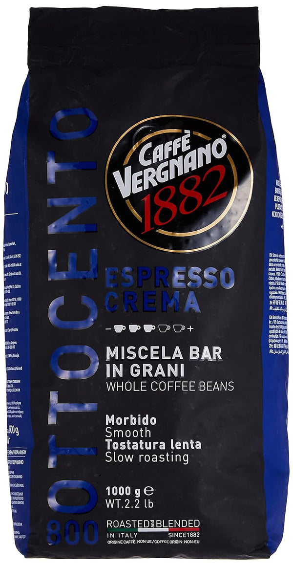 Caffe Vergnano Espresso Roast "Crema 800 Blend" Whole Bean Coffee | 2.2