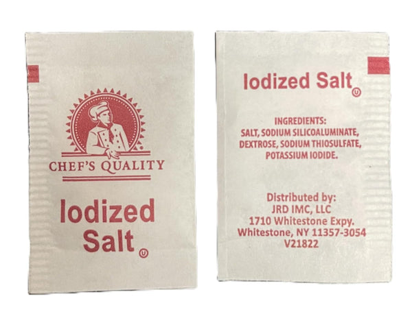 Chef's Quality Individual Salt Packets - Portable Salt Packets - OU-Kosher (3000 Salt Packets)