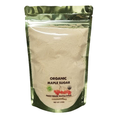 Frost Ridge Maple Farm Organic Powdered Granulated Maple Sugar, Grade A, 8 oz.