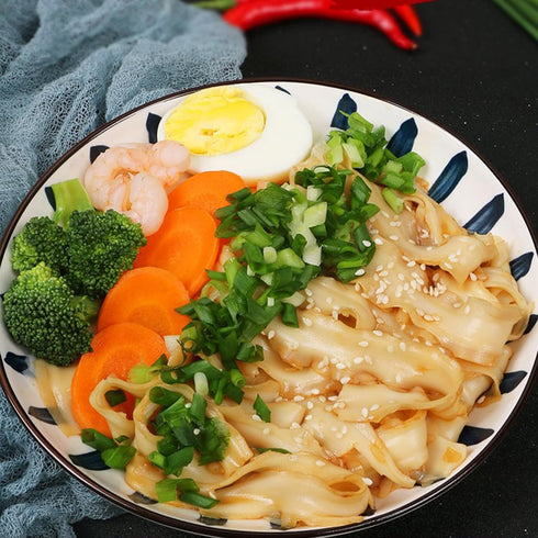SXET 2 Packs 8.46oz (240 Pack (2 Packs) Knife Cut Noodles, Knife Sliced Noodles, Chinese Wide Noodles, Wavy Flat
