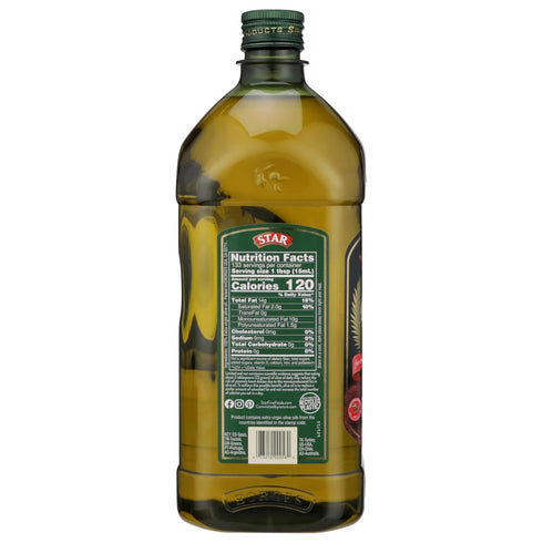 68 oz 100% Star | Extra Virgin Olive Oil | fl | Natural | Perfect for Cooking and Frying for the Whole Family