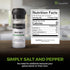 PepperMate Sea Salt Seasoning With Grinder- Blend In Glass Grinder Container For Freshness- Gourmet Sea Salt Spices
