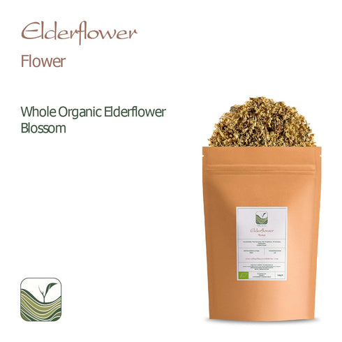 Organic Elderflower Tea - Dried Elder Flowers Herbal Tea, Sambacus Blossoms