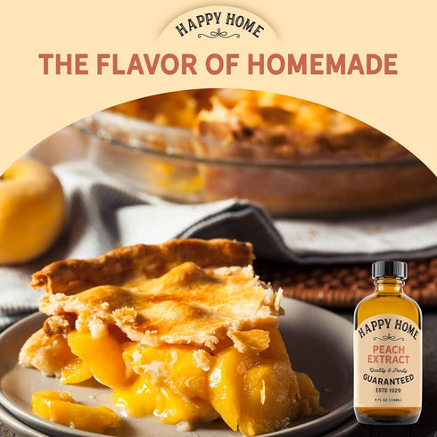 Happy Home Natural Peach Flavor, Premium, Certified Kosher, 4 oz.