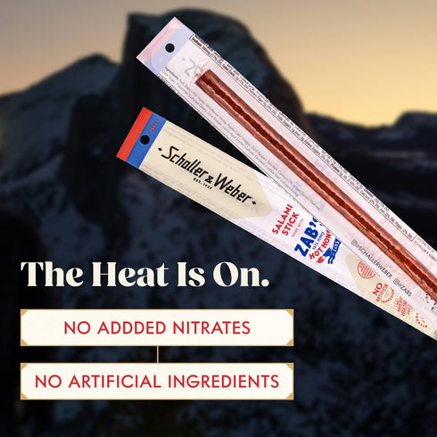 0.85 Oz (Pack 20) Schaller & Weber Salami Sticks with Zabs Hot Honey, of | Zabs Hot Honey Smoked Salami | German Style