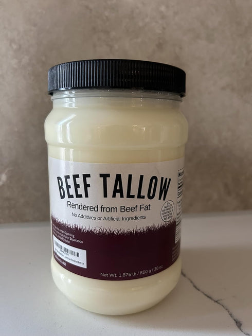 Drip Co 30 oz 100% Beef Tallow Value - Rendered Beef Fat Shelf Stable, Fits in Fridge and Pantry