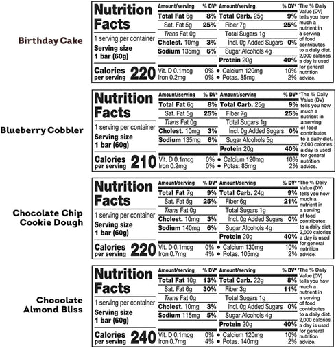 Pack, 20g 1g 2.12 oz (8 Count) ONE Protein Bars, Sampler Variety Gluten Free with Protein and Sugar, Pantry Staples