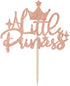 A Little Princess Cake Topper - Happy Birthday Decor for Girls, Baby Shower/Gender Reveal, Rose Gold Glitter