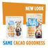 Gummies 100% Gummy, 9 3.2 oz (4 Pack) Blue Stripes Cacao Superfruit - Vegan Chewy Fruity Snack, No Sugar Added Fruit