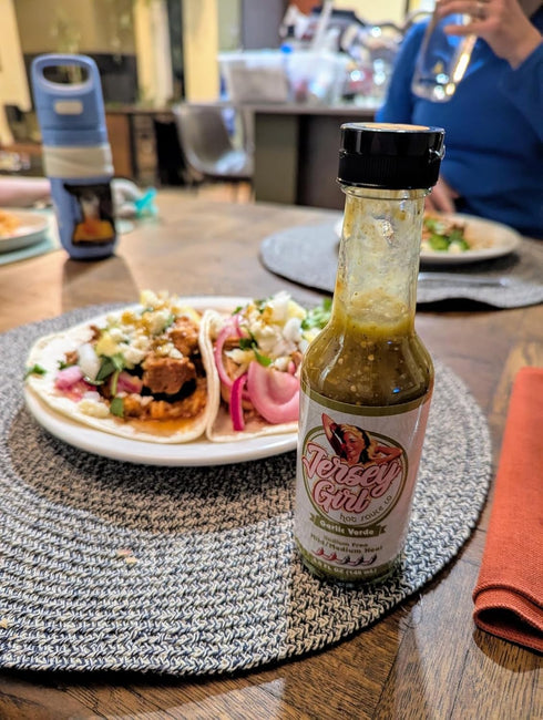 Jersey Girl Hot Sauce - Garlic Verde - No Added Salt - Naturally Sodium Free All-Natural Healthy Ingredients