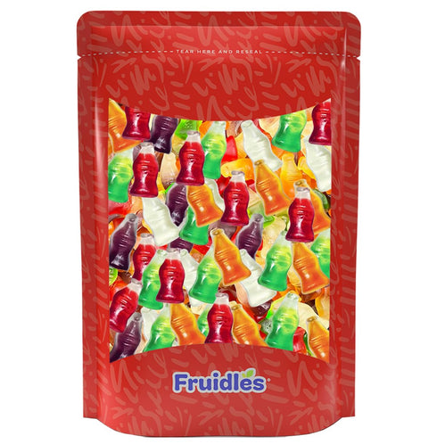 Gummy Fruidles Mini Soda Pop Candy Mix, Delicious Multicolor Fruit Flavors, Party Candy (Half-Pound)