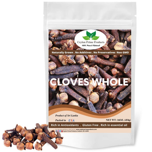 Cloves Whole (16oz) |Strong Aroma and Flavor | Cloves for Tea, Pomander
