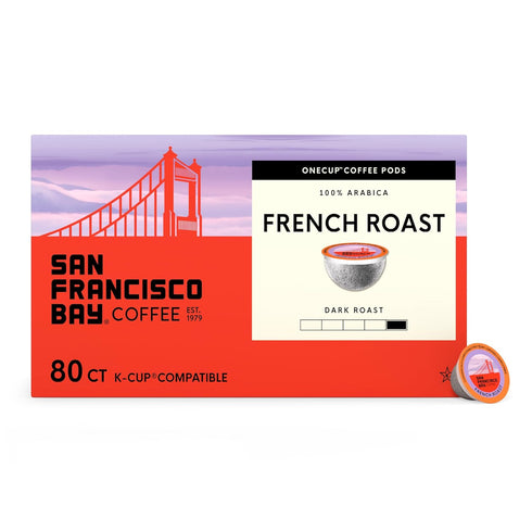 San Francisco Bay K-Cup Coffee Pods, French Roast (80 ct), Dark Roast,