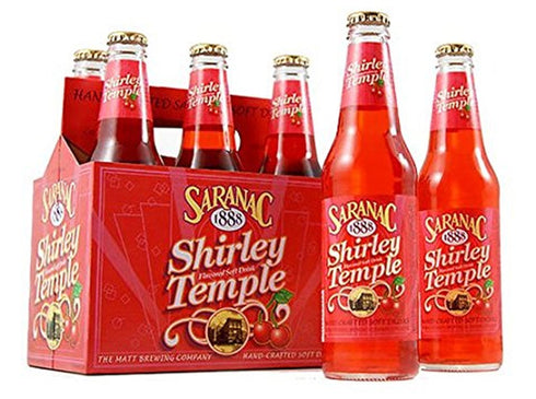 Saranac 12 oz (12 World Famous Hand-Crafted Shirley Temple Soda Soft Drink, fl Glass Bottles)