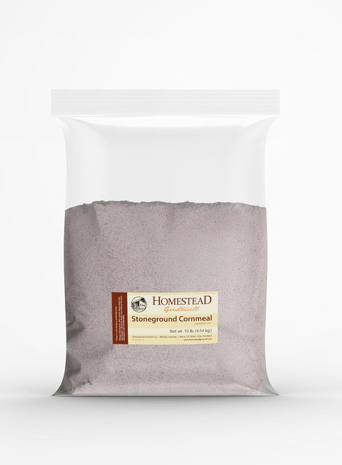 Homestead Gristmill Stone Ground Blue Cornmeal - Non-GMO, Chemical-Free Finely Ground Corn