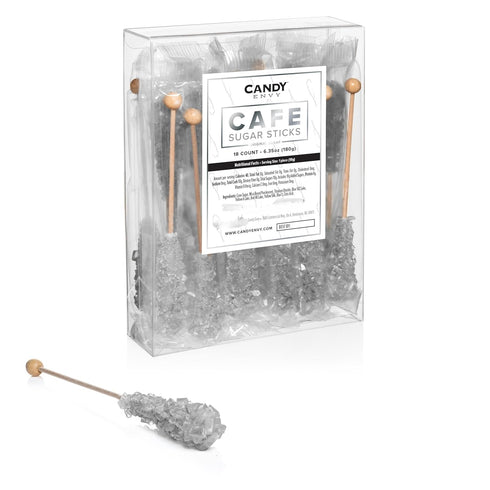 Candy Envy - Silver Caf Sugar Sticks Mini Rock Candy - 18
