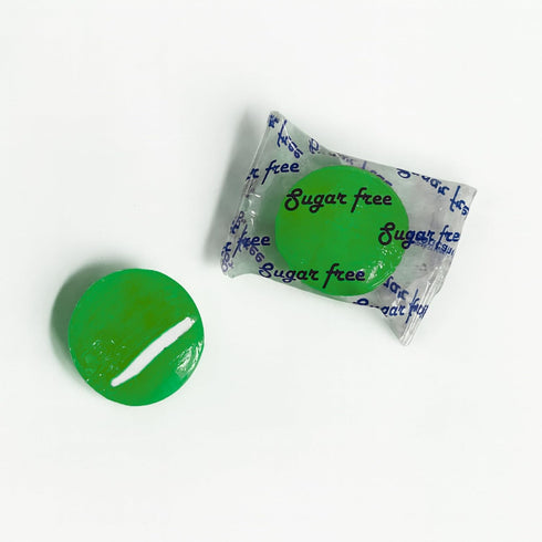 1 LB (16-Oz) Premium Sugar Free Green Apple Buttons Hard Candy Bag Individually Wrapped Sugarless Candies, Perfect