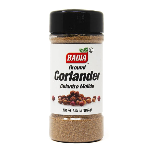 Badia Ground Coriander, 1.75 oz Premium Culantro Spice, Bright, Citrusy & Slightly