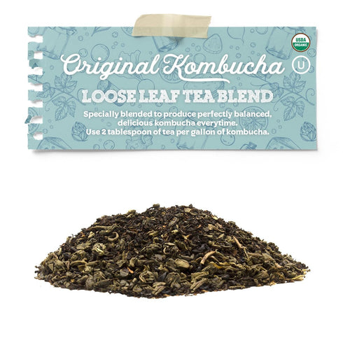 Fermentaholics USDA Certified Organic Kombucha Tea Blend, 8 oz, Makes 22 Gallons, Kosher Certified, Loose Leaf