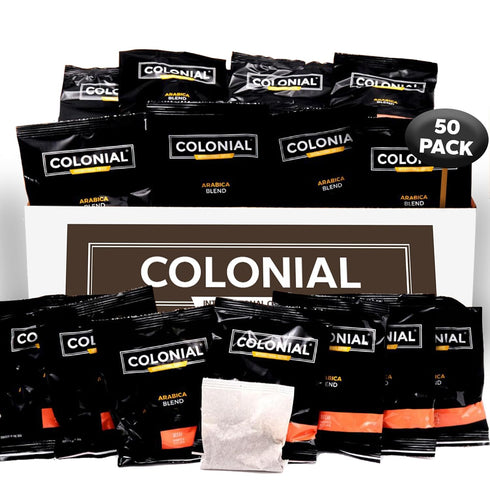 Colonial In-Room Decaf Ground Coffee Filter Packs for Hotel Rooms, Decaffeinated Dark