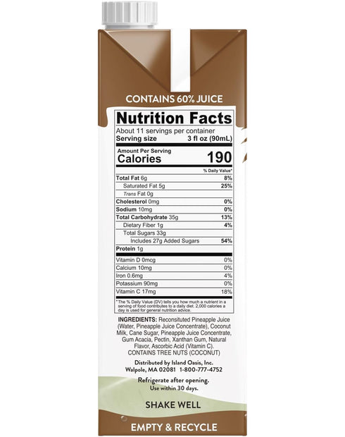 1 33.8 oz (1 Island Oasis Drink Mix Variety, of each: Strawberry, Pina Colada & Margarita Beverage Mix, fl Liter)