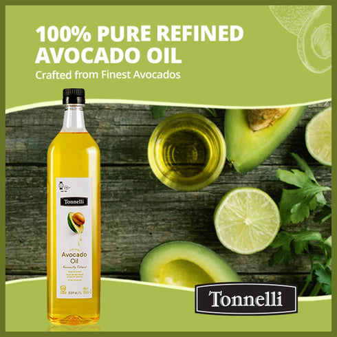 Tonnelli 1 (2 Pack) 520F Premium Cold Pressed Naturally Refined Avocado Oil, Liter | High Smoke Point | Product