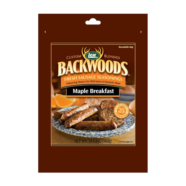 LEM Products Backwoods Maple Breakfast Fresh Sausage Seasoning, Ideal for Wild Game