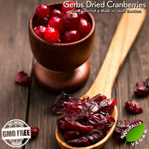2 lbs. 14 Gerbs Dried Sweetened Cranberries | Unsulfured, No Artificial Additives, Resealable Bag | Naturally Tart