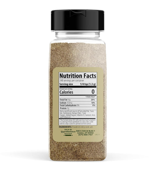 (2 Unpretentious Celery Salt Cups), Restaurant Quality, Traditional Seasoning, Bold Fresh Flavor