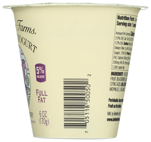 Bellwether Farms 6 OZ Blackberry Sheep Milk Yogurt