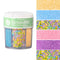 Sweets Indeed Dye Free Pastel Sprinkles 6 Cell, Yellow Blue Purple and