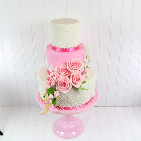 1 Count Global Sugar Art Cherry Blossom Sugar Flower Spray Gumpaste Flowers for Cakes Handmade Cake Decorations Sakura