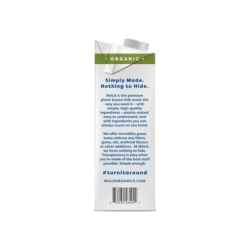 32 MALK Organic Unsweetened Almond Milk, FZ