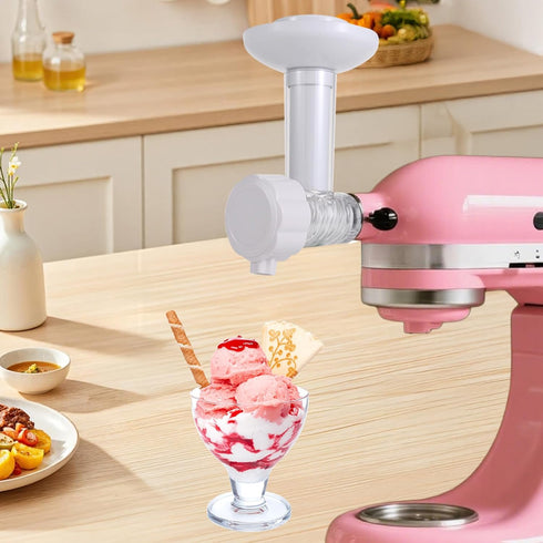 Beswarmy Frozen Frozen Ice Cream Maker Attachment Dishwasher Safe, Fruit Ice Cream Attachment Compatible