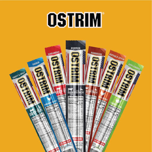 (1.5oz) (1 Pack 10) Ostrim Beef & Elk High Protein Snack Stick, (Sweet & Spicy Flavor)