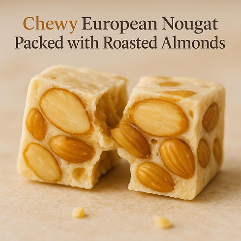 (Pack 2) ANDY ANAND CHOCOLATIER Sugar Free Almond Soft Nougat Brittle, Made in Italy, Gluten Free Nougat Candy Turrones
