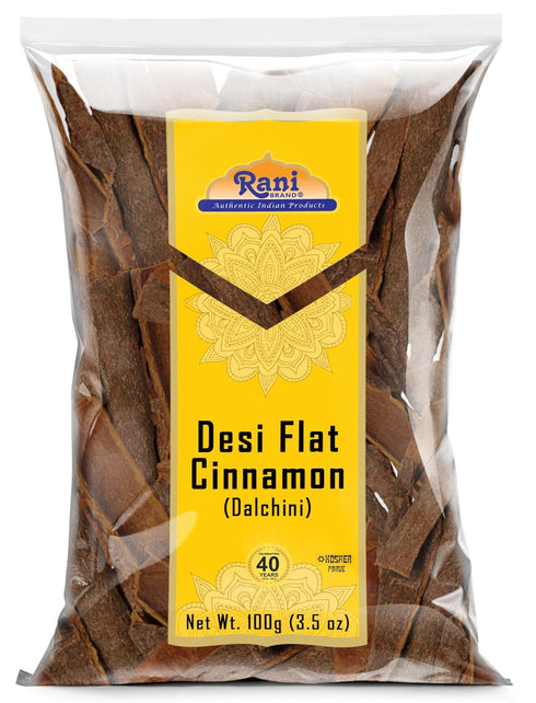 Rani Desi (Dalchini) Flat Cinnamon 3.5oz (100g) ~ All Natural | Vegan | Gluten Friendly | Non-GMO | Indian Origin