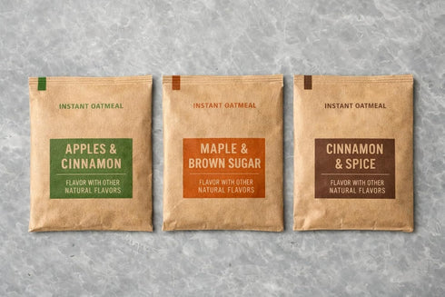 Generic Pack, 52 Packets, Instant Oatmeal Variety Apples & Cinnamon, Maple & Brown Sugar & Cinnamon & Spice, Whole